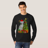 T-shirt Xmas Holiday Santa Siamese Cat Christmas Tree (Devant entier)