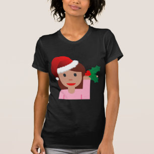 T-shirt xmas information fille émoji