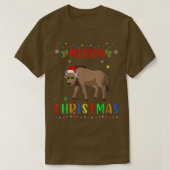 T-shirt Xmas Light Wildebeest Design Matching Christmas Pa (Design devant)