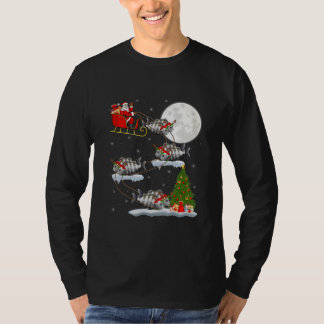 T-shirt Xmas Lighter Tree Père Noël équitation Sheepshead