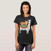 T-shirt Xmas Lighting Corgi Dog Riding Llama Christmas (Devant entier)