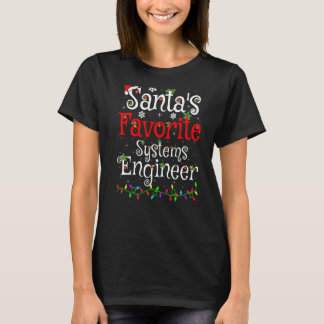 T-shirt Xmas Lighting Père Noël S Favorite Systems Enginee