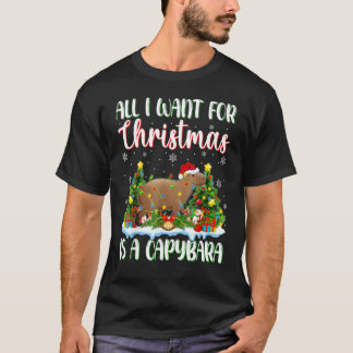 T-shirt Xmas Lighting Père Noël Tout Ce Que Je Veux Pour N