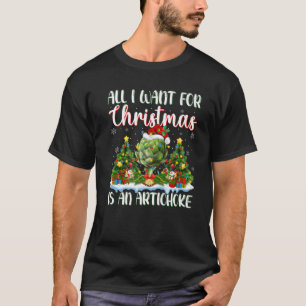 T-shirt Xmas Lighting Père Noël Tout Ce Que Je Veux Pour N