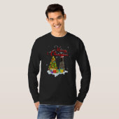 T-shirt Xmas Lighting Santa German Shorthaired Pointer Dog (Devant entier)