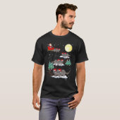 T-shirt Xmas Lighting Tree Santa Riding Raccoon Christmas (Devant entier)