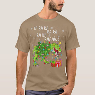 T-shirt Xmas Lights Fa ra ra ra raaawr T Re Dinosaur Chris
