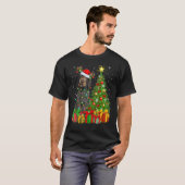 T-shirt Xmas Lights German Wirehaired Pointer Dog Christma (Devant entier)