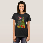 T-shirt Xmas Lights German Wirehaired Pointer Dog Christma (Devant entier)