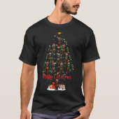 T-shirt Xmas Lights Père Noël Irish Setter Chien Arbre de (Devant)