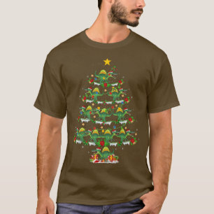 T-shirt Xmas Lights Spinosaurus Dinosaur Christmas Tree