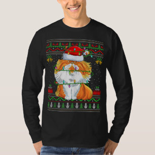 T-shirt Xmas Lights style sucré moche Père Noël Perse Chat
