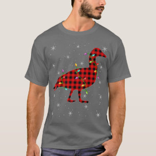 T-shirt Xmas Matching Buffalo Plaid Snow Goose Bird Christ