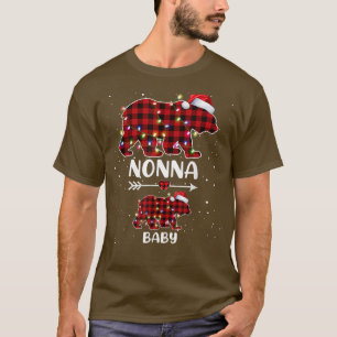 T-shirt Xmas Plaid Bear Nonna Bébé Grossesse polaire Annou
