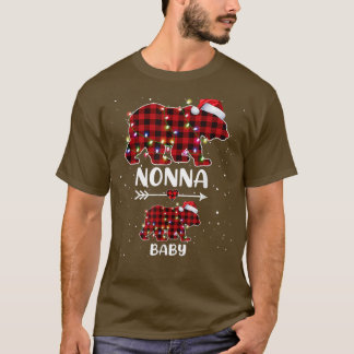 T-shirt Xmas Plaid Bear Nonna Bébé Grossesse polaire Annou