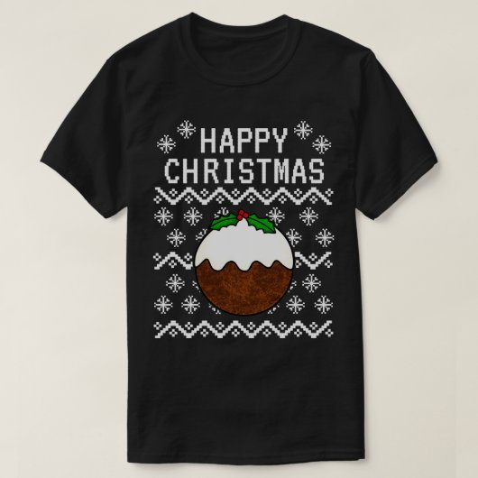 T-shirt Xmas Pudding mauvais Noël 1 (Design devant)