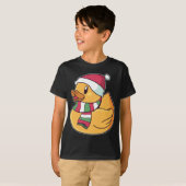 T-shirt Xmas Rubber Ducky Duckie Duck Noël Cadeau mignonne (Devant entier)