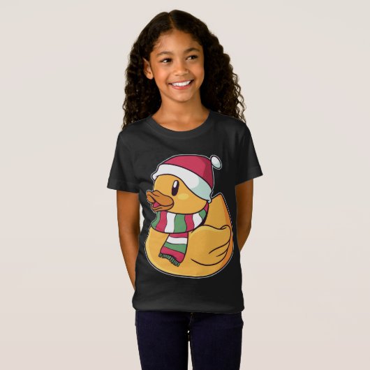 T-Shirt Xmas Rubber Ducky Duckie Duck Noël Cadeau mignonne (Devant entier)