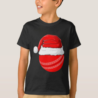 T-shirt Xmas Santa Hat Christmas Cricket 