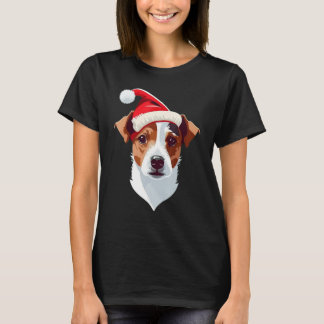 T-shirt Xmas Santa on Christmas Jack Russell Terrier