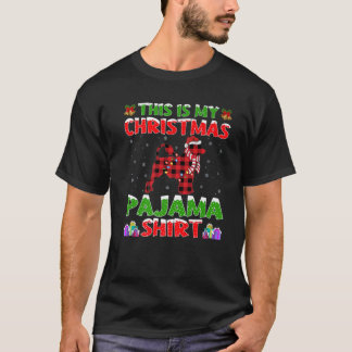 T-shirt Xmas Santa Voici Mon Chien D'eau Portugais Noël