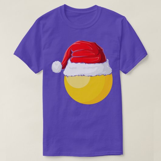 T-shirt Xmas Table Ball Santa Hat Ping de Noël (Design devant)