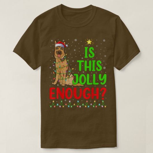 T-shirt Xmas Tree Est Ce Jolly Assez Belge Malinois Ch (Design devant)
