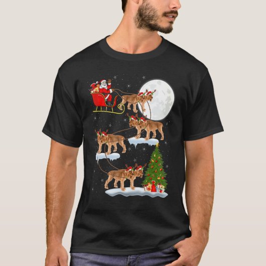 T-shirt Xmas Tree Père Noël équitation Anglais Cocker Espa (Devant)