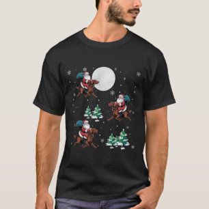 T-shirt Xmas Tree Père Noël Riding Irlandais Setter Chien