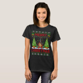 T-shirt Xmas Tree Ugly Style Santa Musical Mandolin Christ (Devant entier)