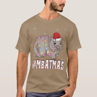 T-shirt XMas Wombatmas Wild Animal Noël Lumières Wombat