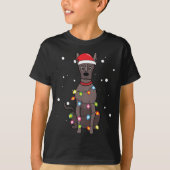 T-shirt Xolo Christmas Lights Maman Papa Chien Cadeau (Devant)