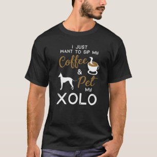 T-shirt Xoloitzcuintli Dog Coffee Owner Xmas Birthday