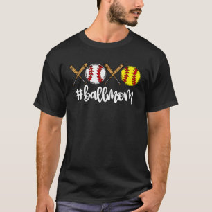 T-shirt XOXO Ball Maman Baseball Softball Mère Fête Meille