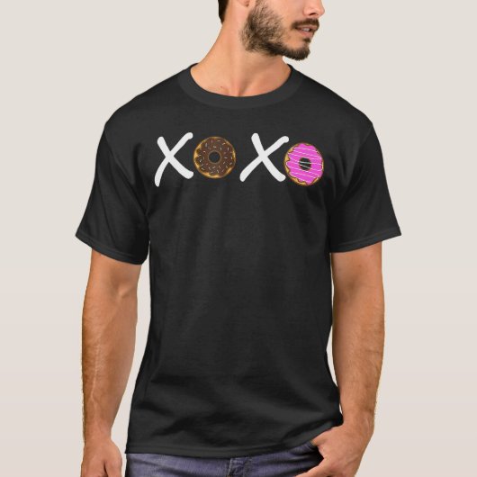 T-shirt Xoxo Donuts Heather Raspberry Saint-Valentin (Devant)