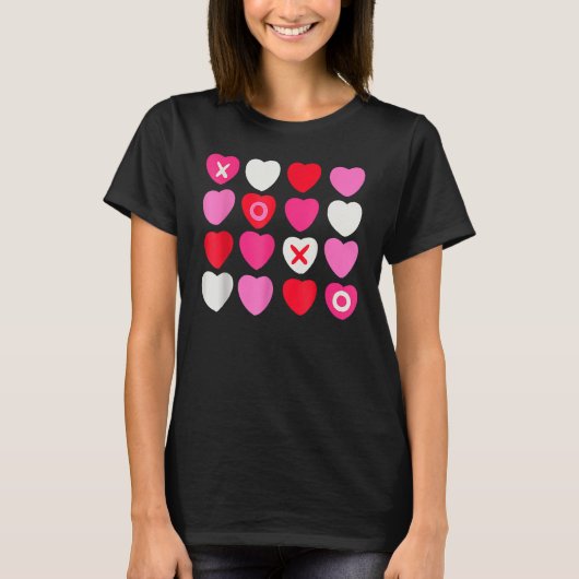 T-shirt XOXO Hearts Valentine's Day for Him Her Kids (Devant)
