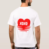 T-shirt XOXO Red Heart Design (Dos)