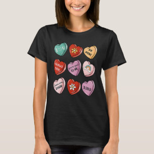 T-shirt Xoxo Valentine Sweet Candy Heart Kiss Happy Valent