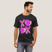 T-shirt Xoxo Valentines Day Love Funny Coquette Bow Checke (Devant entier)