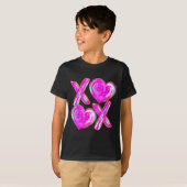 T-shirt Xoxo Valentines Day Love Funny Coquette Bow Checke (Devant entier)