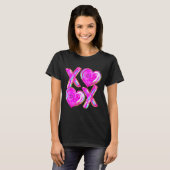 T-shirt Xoxo Valentines Day Love Funny Coquette Bow Checke (Devant entier)