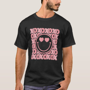 T-shirt XOXO Y'all Valentines Day Heart Eyes Happy Face Lo