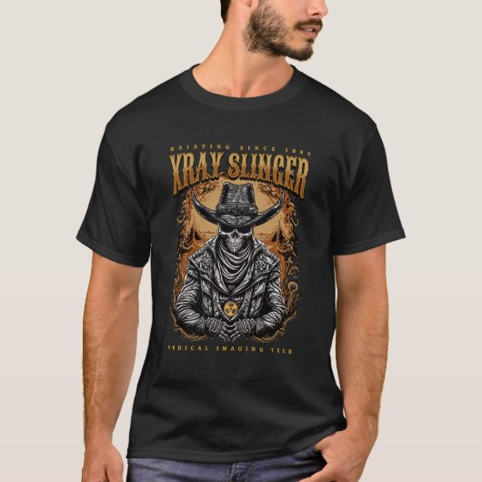 T-shirt XRay Slinger Skeleton Cowboy (Devant)