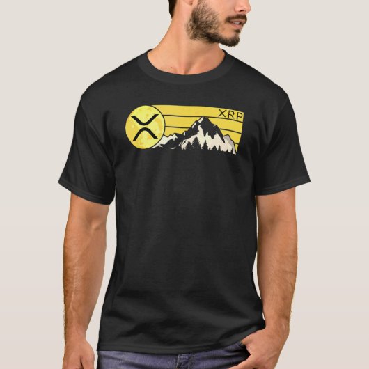 T-shirt Xrp Crypto Moon Mountain Xrp Cryptodevise (Devant)