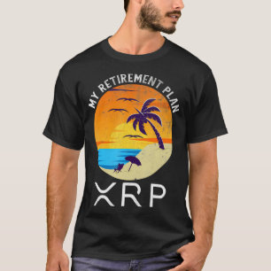 T-shirt Xrp Ripple Cryptodevise Mon plan de retraite Plage