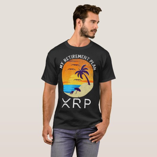 T-shirt Xrp Ripple Cryptodevise Mon plan de retraite Plage (Devant entier)