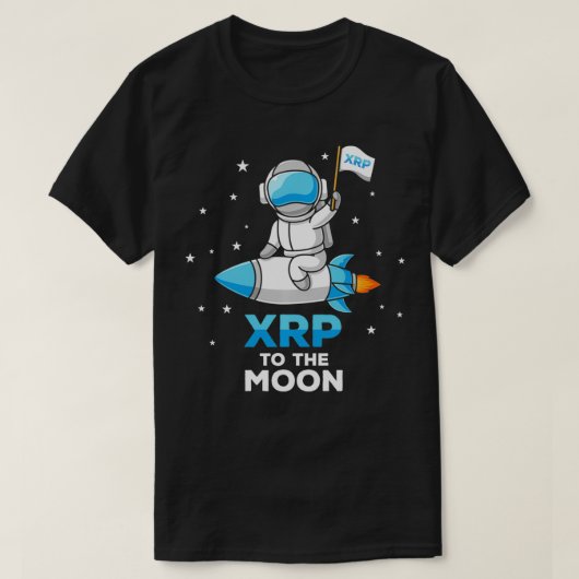 T-shirt XRP Rocket à la lune HODL rp jusqu'à la crypte de  (Design devant)
