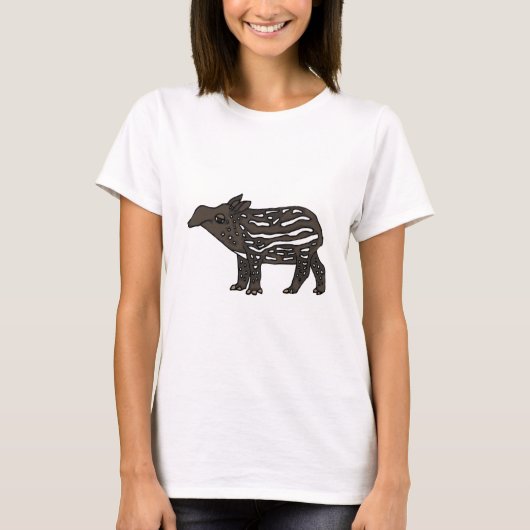 T-shirt XX bande dessinée drôle de tapir (Devant)