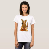 T-shirt XX chiot de berger allemand jouant la bande (Devant entier)