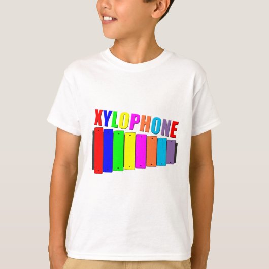 T-shirt xylophone d'arc-en-ciel (Devant)